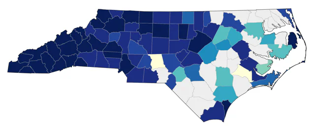 Tennessee Warbler county map