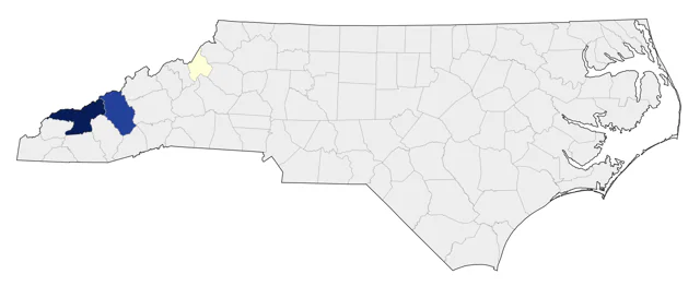 Townsend's Solitaire county map