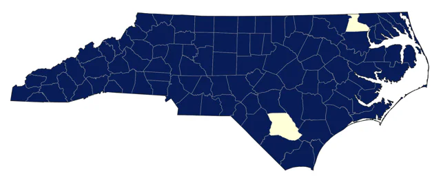 Tree Swallow county map