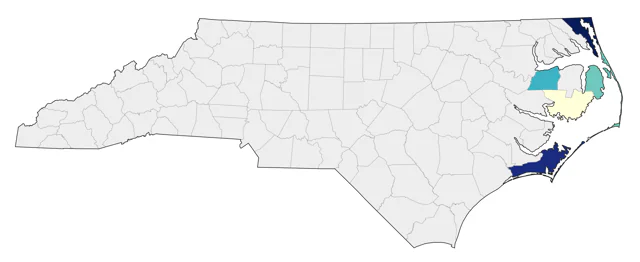 Tropical Kingbird county map