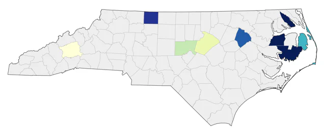 Trumpeter Swan county map