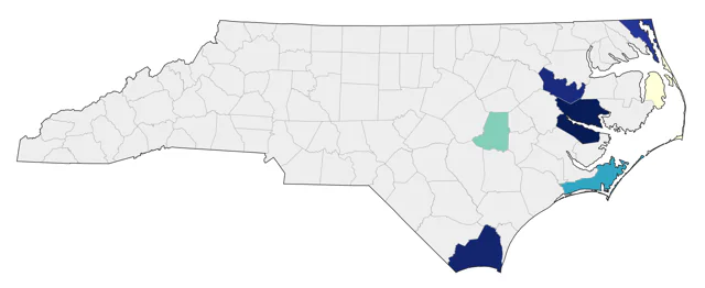 Vermilion Flycatcher county map