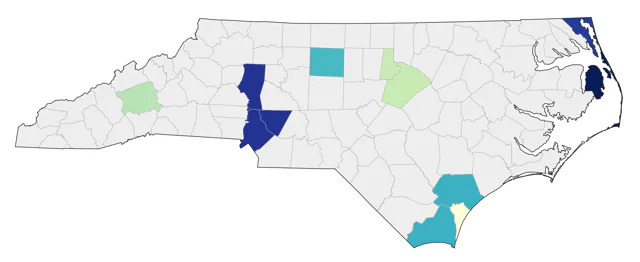 Western Grebe county map