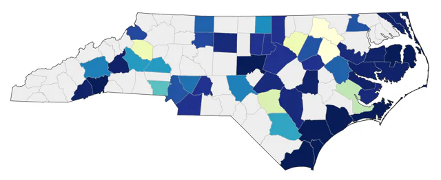 Western Sandpiper county map