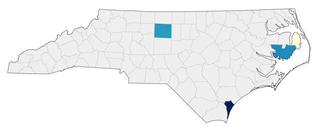 White-faced Ibis county map