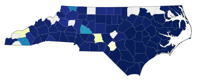 White Ibis county map