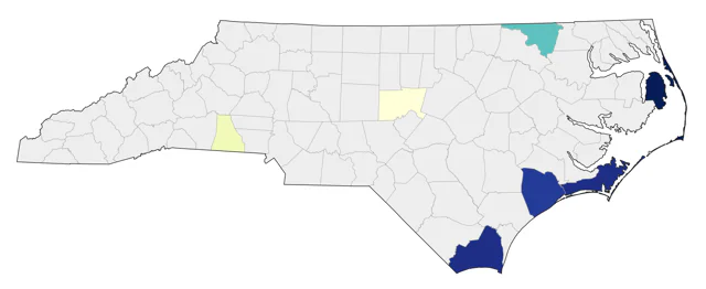 White-tailed Tropicbird county map
