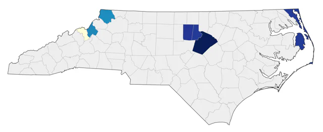 White-winged Crossbill county map