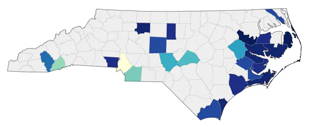 White-winged Dove county map