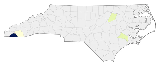 Whooping Crane county map