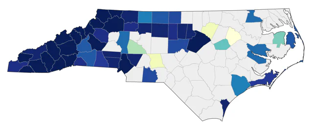 Willow Flycatcher county map