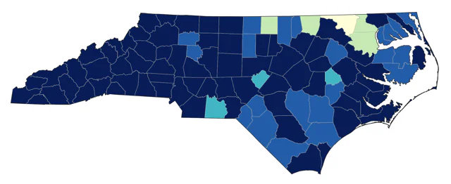 Worm-eating Warbler county map