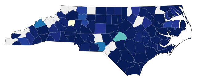 Yellow-crowned Night Heron county map