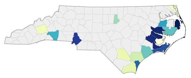 Yellow Rail county map