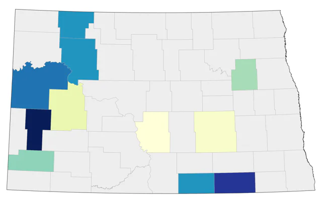 American Barn Owl county map