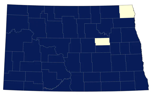American Coot county map