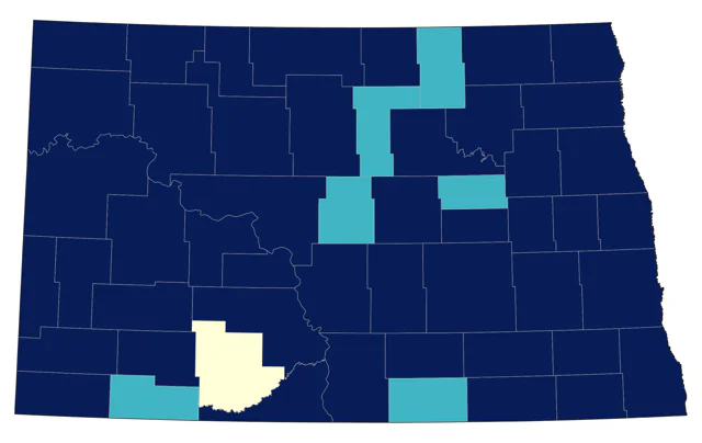 American Crow county map
