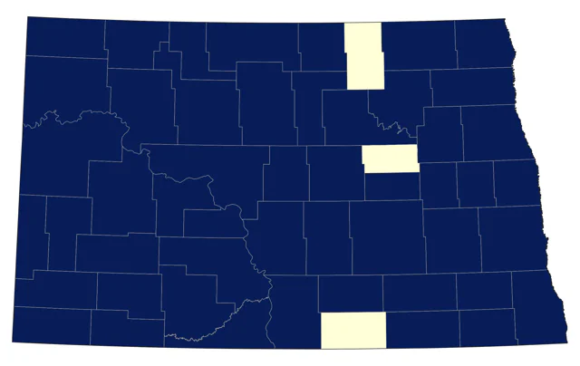 American Goldfinch county map