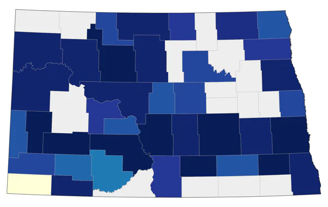 American Goshawk county map