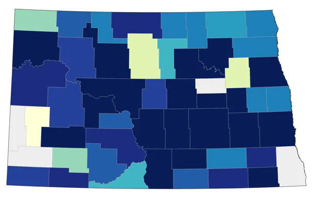 American Herring Gull county map