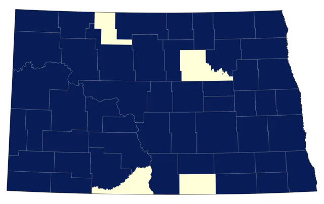 American Kestrel county map