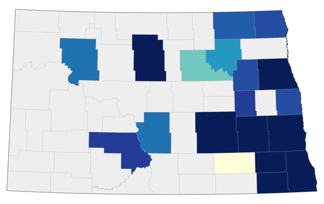 American Woodcock county map