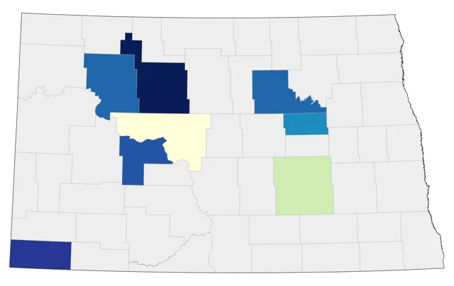 Barrow's Goldeneye county map