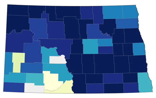 Black-bellied Plover county map