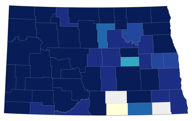 Black-billed Magpie county map