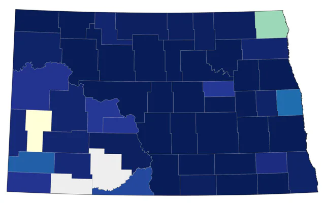 Black-crowned Night Heron county map