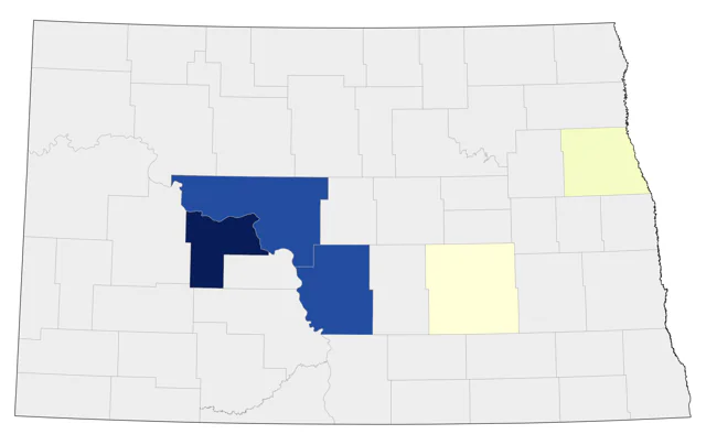 Black-legged Kittiwake county map