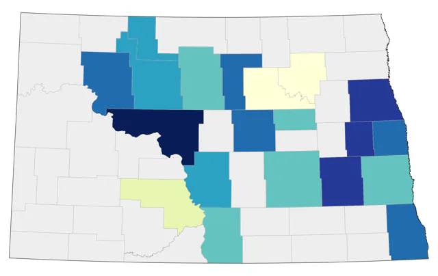 Black Scoter county map