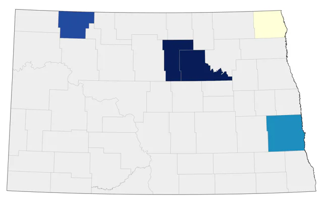 Black-throated Gray Warbler county map