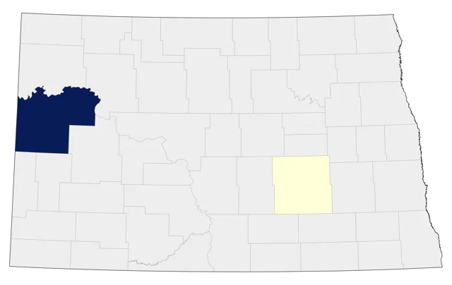 Black-throated Sparrow county map