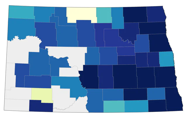 Blackburnian Warbler county map