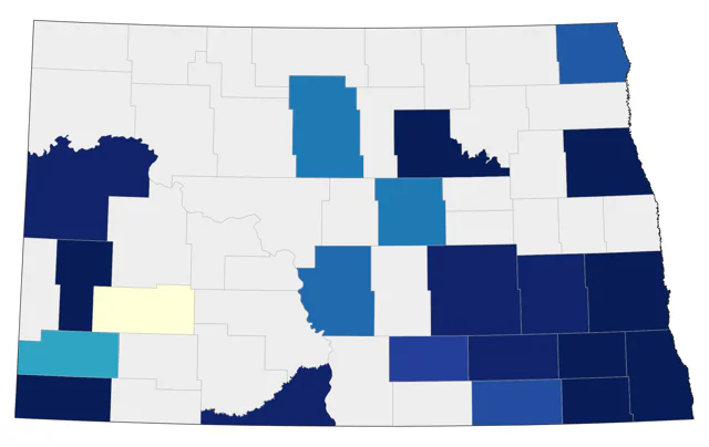 Blue-gray Gnatcatcher county map