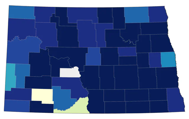 Bonaparte's Gull county map