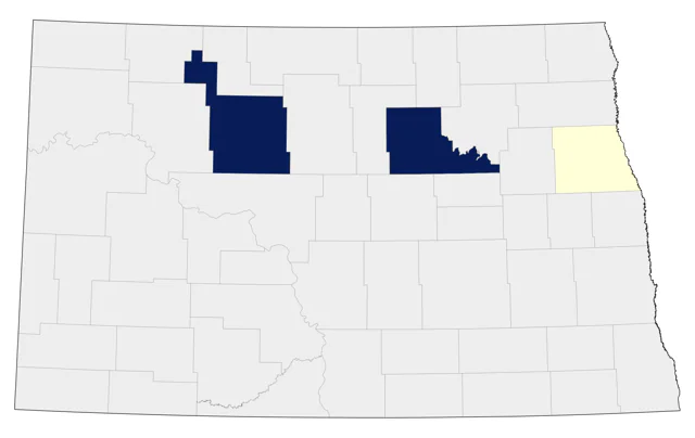 Boreal Chickadee county map