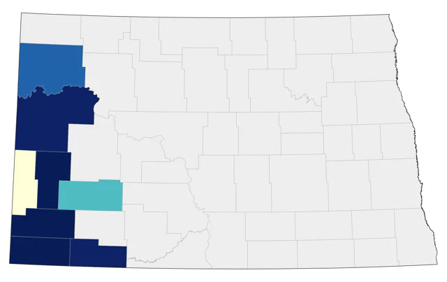 Brewer's Sparrow county map