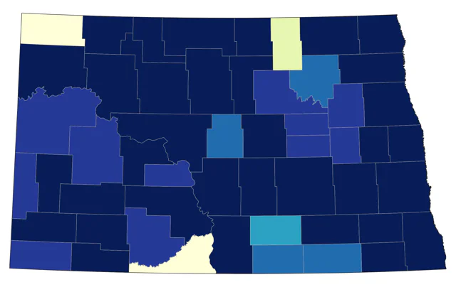 Broad-winged Hawk county map