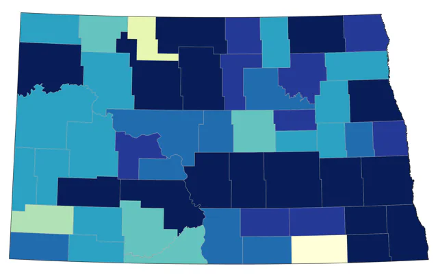 Brown Creeper county map