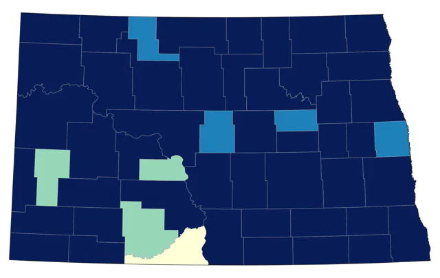 Bufflehead county map