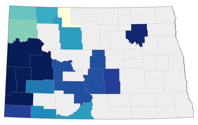 Bullock's Oriole county map