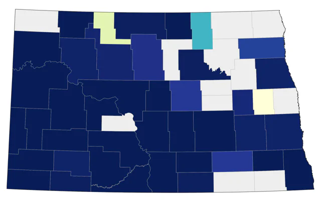 Burrowing Owl county map