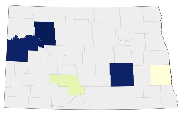 Cassin's Finch county map