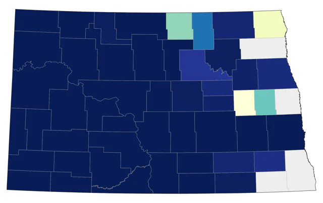 Chestnut-collared Longspur county map