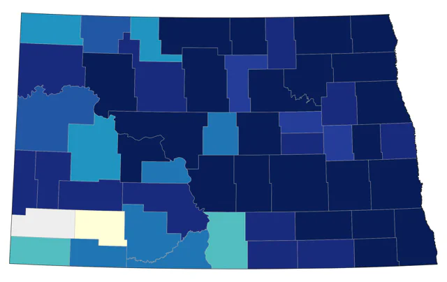 Chestnut-sided Warbler county map