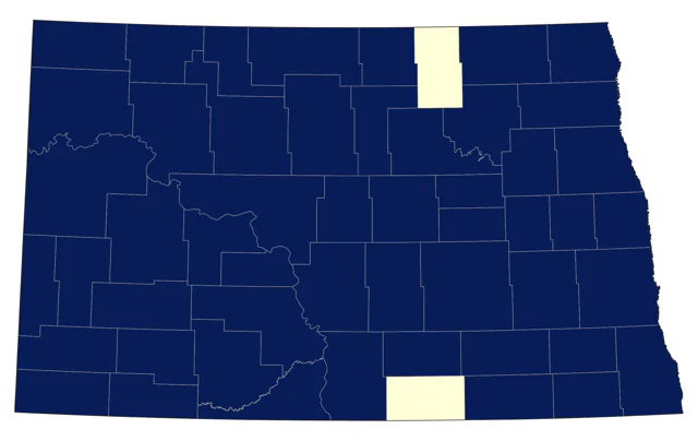 Clay-colored Sparrow county map