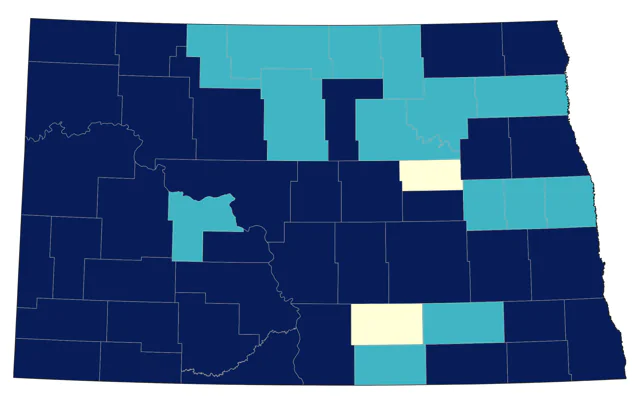 Common Nighthawk county map