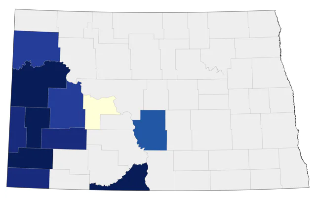 Common Poorwill county map